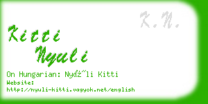 kitti nyuli business card